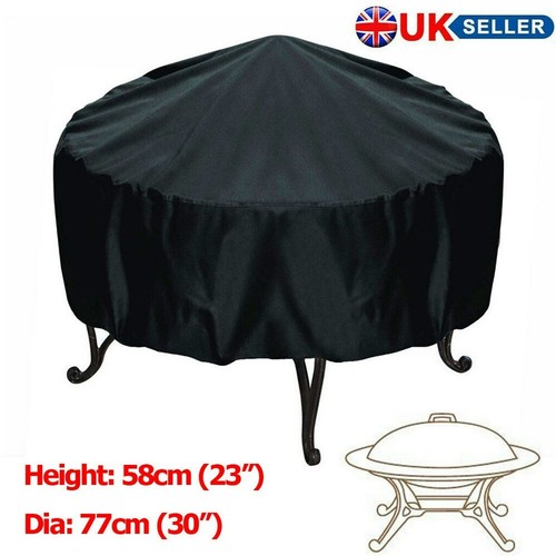 Round black fire - black, pit