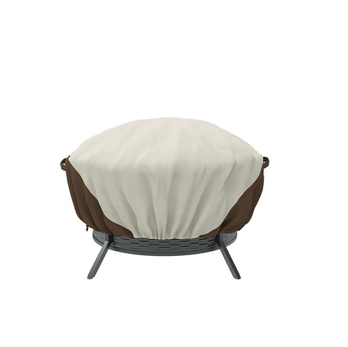 Round fire pit cover cream - round,