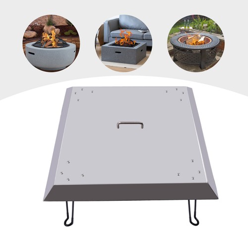 Fire pit cover stainless steel - fire,