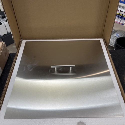 Fire pit stainless steel cover - stainless,