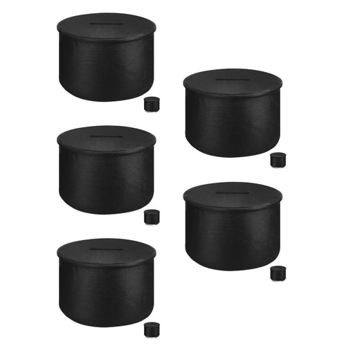Black round fire pit - black,